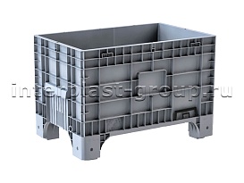 Контейнер iBox сплошной на ножках с пробкой серый в Сочи