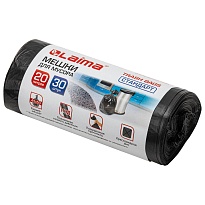 Мешки для мусора 20 л, черные, в рулоне 30 шт., ПНД, 8 мкм, 500х450 мм, LAIMA, 601376 в Сочи