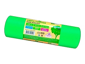 Мешки для мусора 240 л, ароматизированные, биоразлагаемые, зеленые, в рулоне 10 шт., ПВД 40 мкм, 1500х1100 мм, PURE ECOLOGY, bio24010120 в Сочи Мешки для мусора 240 л, ароматизированные, биоразлагаемые, зеленые, в рулоне 10 шт., ПВД 40 мкм, 1500х1100 мм, PURE ECOLOGY, bio24010120 в Сочи