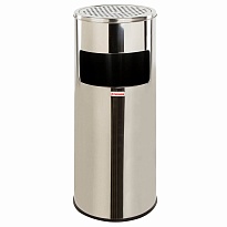 Урна с пепельницей 27 л, нержавеющая сталь, зеркальная, LAIMA PROFESSIONAL в Сочи