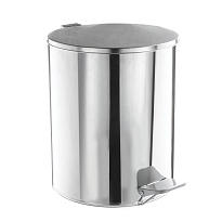 Ведро для мусора с педалью, усиленное, Титан, 15 л, нержавеющая сталь, хром в Сочи