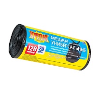 Мешки для мусора 120 л, черные, в рулоне 20 шт., ПНД, 15 мкм, 1100х700 мм, Крепак, 4607075710207 в Сочи Мешки для мусора 120 л, черные, в рулоне 20 шт., ПНД, 15 мкм, 1100х700 мм, Крепак, 4607075710207 в Сочи