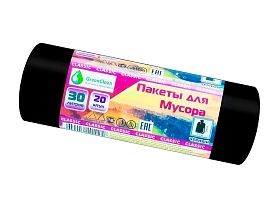 Мешки для мусора 30 л, черные, в рулоне 20 шт., ПНД, 7 мкм, 600х500 мм, MIRPACK Classik, 302040 в Сочи Мешки для мусора 30 л, черные, в рулоне 20 шт., ПНД, 7 мкм, 600х500 мм, MIRPACK Classik, 302040 в Сочи