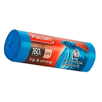 Мешки для мусора 160 л, синие, в рулоне 10 шт., ПВД, 21 мкм, 1200х870 мм, PACLAN Big&Strong, 604075 в Сочи Мешки для мусора 160 л, синие, в рулоне 10 шт., ПВД, 21 мкм, 1200х870 мм, PACLAN Big&Strong, 604075 в Сочи