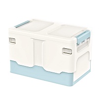 Ящик пластиковый складной белый, дно голубое, 370х240х240 мм в Сочи Ящик пластиковый складной белый, дно голубое, 370х240х240 мм в Сочи