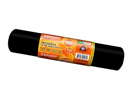 Мешки для мусора 180 л, ароматизированные, черные, в рулоне 10 шт., ПВД, 80 мкм, 1100х930 мм, EXPORT, exp18010142 в Сочи