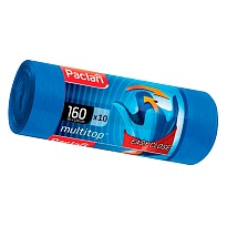 Мешки для мусора 160 л, с ушками, синие, в рулоне 10 шт., ПВД, 30 мкм, 1250х900 мм, PACLAN Multitop, 604064 в Сочи Мешки для мусора 160 л, с ушками, синие, в рулоне 10 шт., ПВД, 30 мкм, 1250х900 мм, PACLAN Multitop, 604064 в Сочи