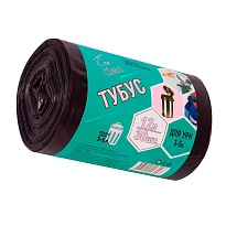 Мешки для мусора 12 л, черные, в рулоне 30 шт., ПНД, 6 мкм, 550х320 мм, Концепция Быта Tubus, 604936 в Сочи