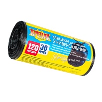 Мешки для мусора 120 л, черные, в рулоне 30 шт., ПНД, 15 мкм, 1100х700 мм, Крепак, 4607075710122 в Сочи Мешки для мусора 120 л, черные, в рулоне 30 шт., ПНД, 15 мкм, 1100х700 мм, Крепак, 4607075710122 в Сочи