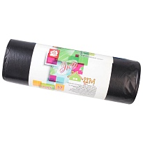Мешки для мусора 220 л, черные, в рулоне 10 шт., ПВД, 29 мкм, 1100х830 мм, Концепция Быта ЭкоДом, 604924 в Сочи