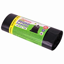 ММешки для мусора 60 л, черные, в рулоне 20 шт., ПНД, 8 мкм, 650х580 мм, Любаша, 608092 в Сочи ММешки для мусора 60 л, черные, в рулоне 20 шт., ПНД, 8 мкм, 650х580 мм, Любаша, 608092 в Сочи