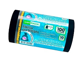 Мешки для мусора 100 л, черные, в рулоне 10 шт., ПВД, 70 мкм, 1000х600 мм, PREMIUM+, 1001076 в Сочи Мешки для мусора 100 л, черные, в рулоне 10 шт., ПВД, 70 мкм, 1000х600 мм, PREMIUM+, 1001076 в Сочи