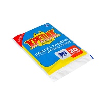 Мешки для мусора 20 л, с ручками, черные, в пачке 20 шт., ПНД, 10 мкм, 550х440 мм, Крепак, 4607075710023 в Сочи